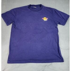 Hard Rock Cafe Bangkok Shirt Mens Large Purple Rama IX Bridge Thailand Crew Neck